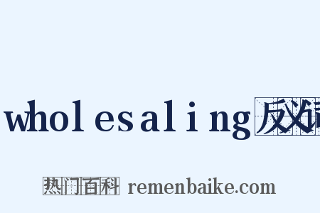 wholesaling反义词是什么意思的图片